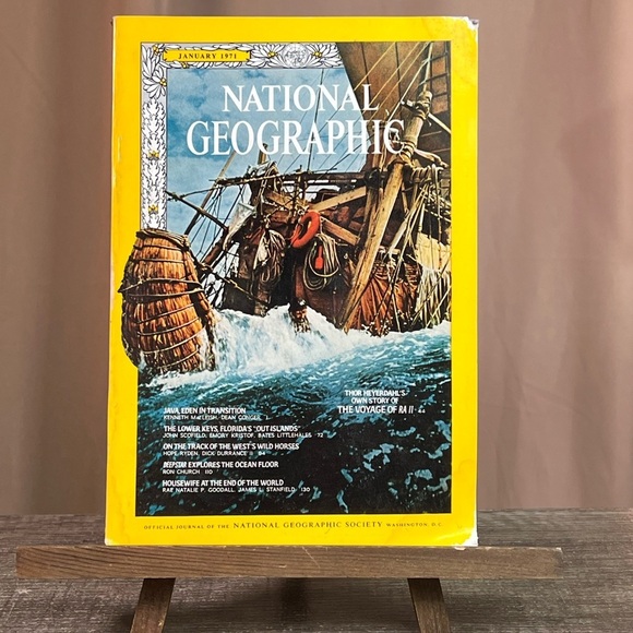 National Geographic Nautical Adventure January 1971 The Voyage of RA II - Picture 2 of 5